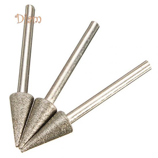 Diam 3 ks 3mm stopka Smirková brusná hlava Kuželovitý elektrický brusný kotouč příslušenství