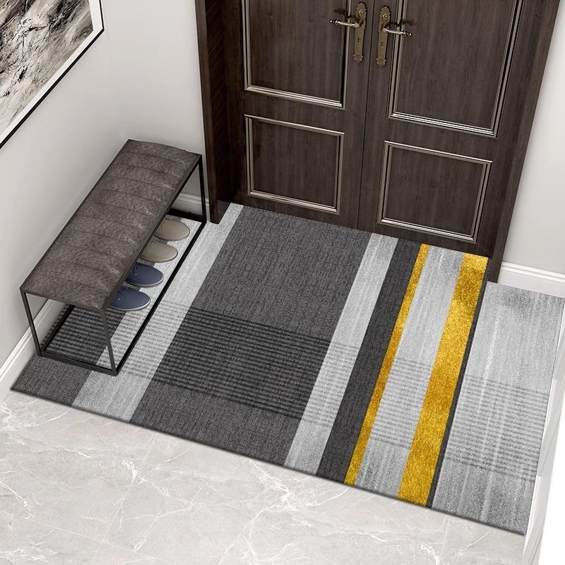 Europe Style Geometry Stripe Carpet Living Room Sofa Bedroom Study Kitchen Entrance Door Mat Non-slip Fashion Home Decor Rug