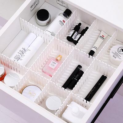 2p/4/8/10pcsDIY Adjustable Storage Partition Board Plastic Drawer Divider Combination Partition Board Space-saving Division Organizer