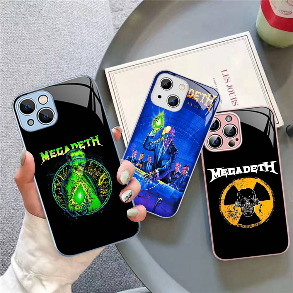 Music Band M-Megadeth Tempered Glass For Iphone 14 13 12 11 Pro Mini XS MAX 14Plus X XS XR Cover