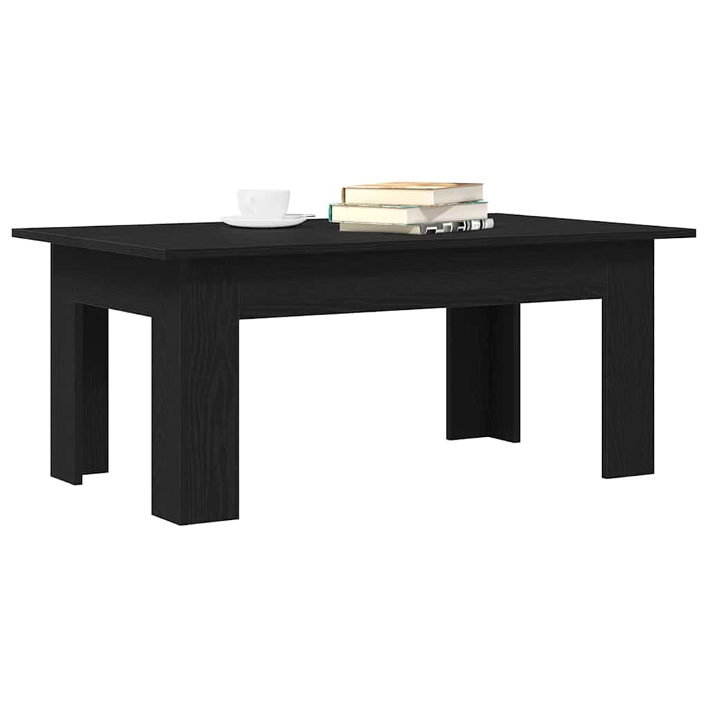 Coffee Table Black Oak Look 100 X 60 X 42 Cm Engineered Wood