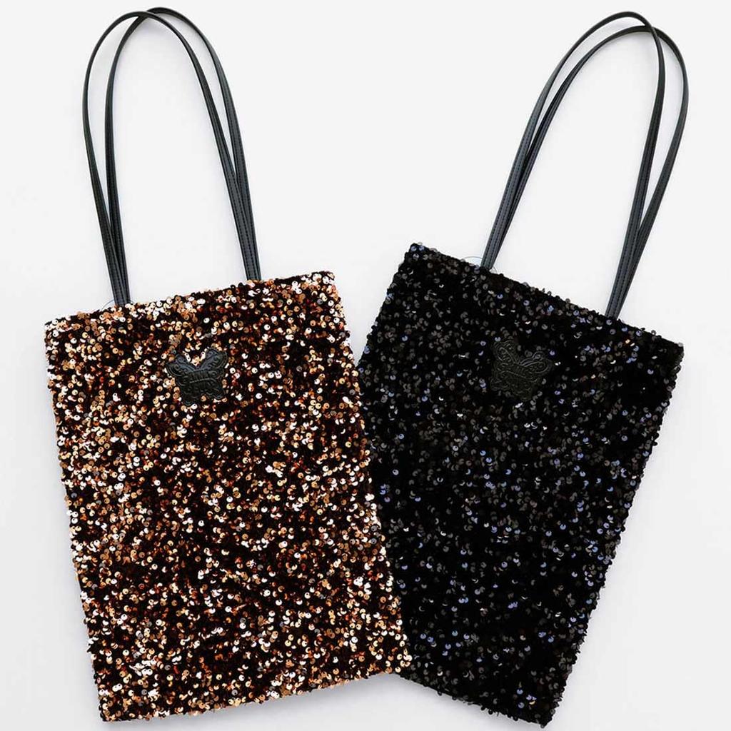 [ANNA SUI] Sequin Eco Bag (Black) 001540-0001-02