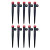 10Pcs Drip Irrigation Stakes 360 Degree Drip Irrigation Rotating Sprinkler for Drip Tubing Irrigation Accessories