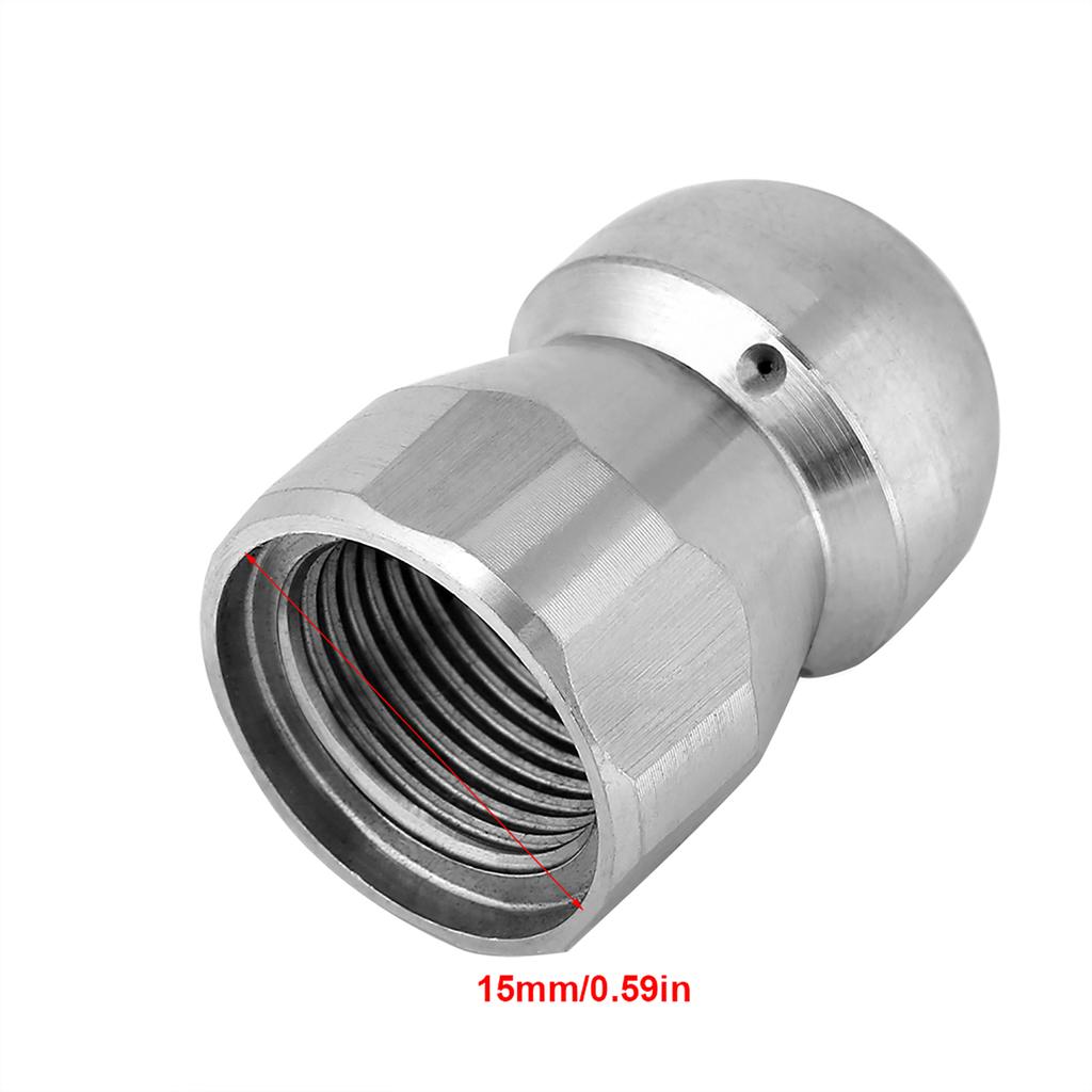 3/8" High Pressure Washer Drain Hose Sewer Cleaning Pipe Jetter Nozzle