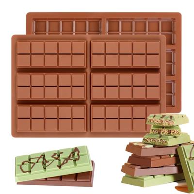 Yousheng Silicone Chocolate Bars Mold Easy Release Wax Melting Mold for Sugar Cakes Ice Cream Food Grade Reusable DIY Chocolate Making Kit
