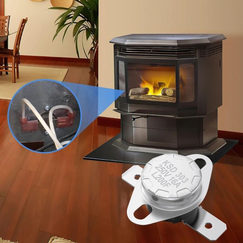SRV230-0900 Temperature Control Switcher Safety Thermostat Switcher Auto Reset High Temp 200°F for Stove Protection Heating