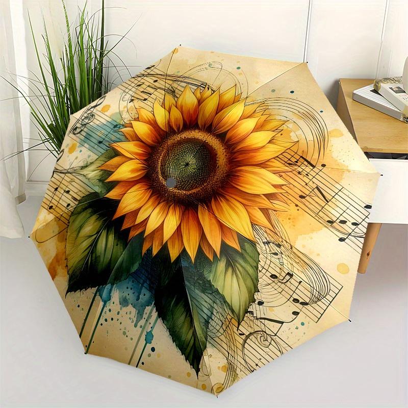 

1pc Sunflower Harmony Umbrella with Plastic Handle,Suitable for All Seasons Home Travel Outdoor UmbrellaB1588