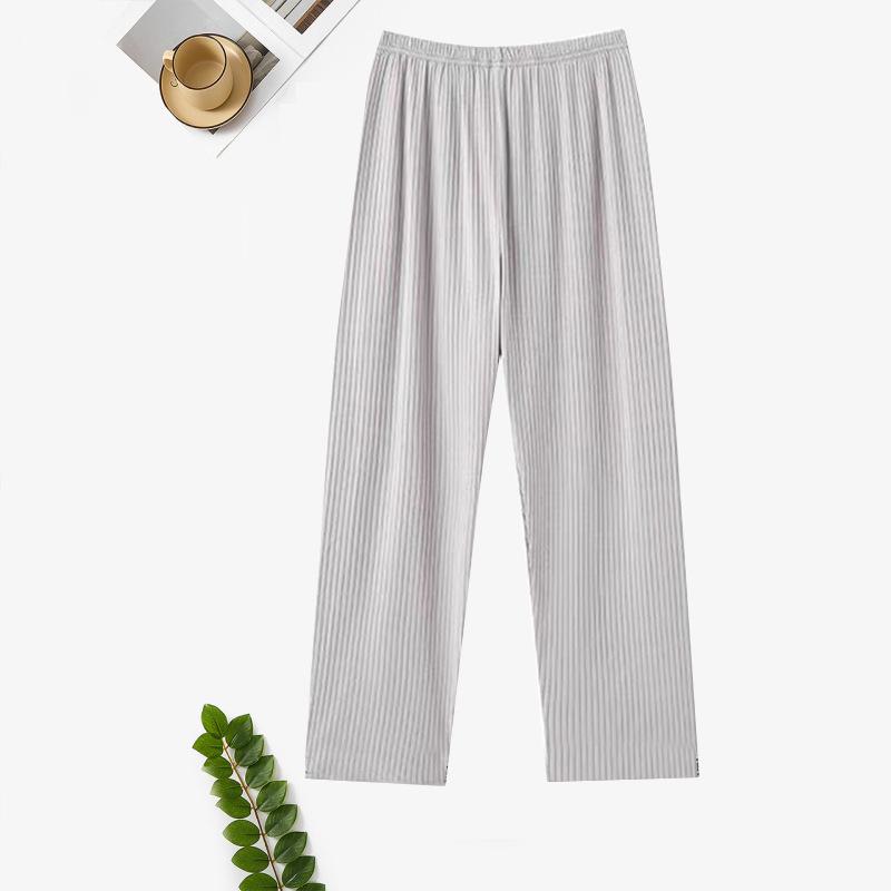 Men's 2024 Double Pocket Cotton Pajama Pants - Lightweight, Casual, Spring/Autumn Wear