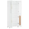 Highboard White 69.5 x 34 x 180 cm Particleboard