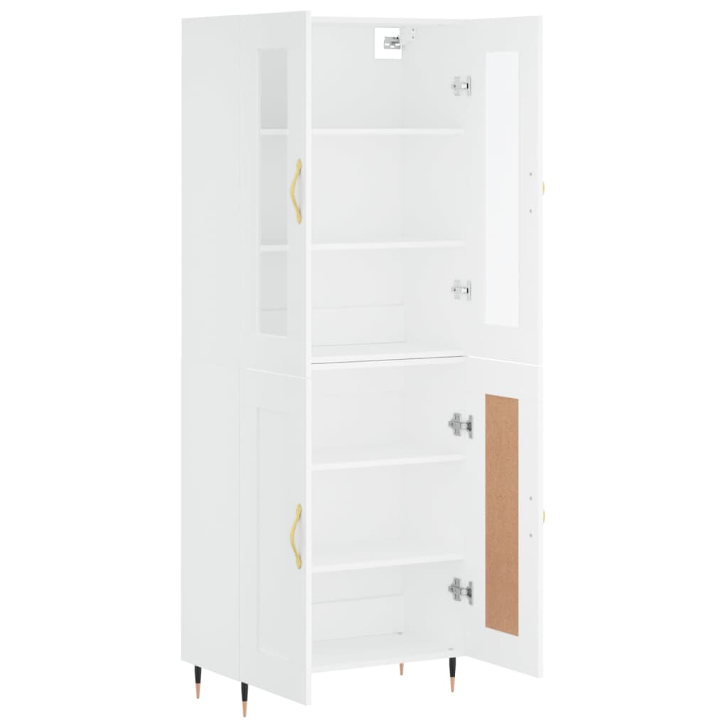 Highboard White 69.5 x 34 x 180 cm Particleboard