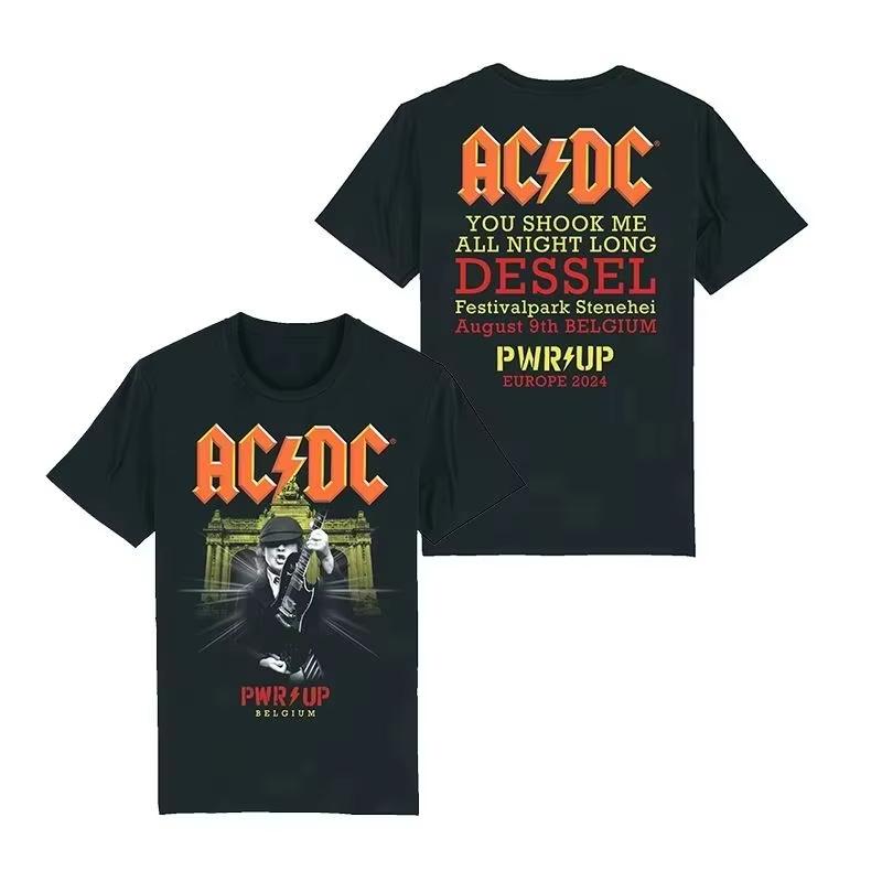 

Summer 2025 New ACDC T-shirts Cotton T-shirts Hip Hop Rock Short Sleeved Brand Men Women T-shirts High Quality Tops Streetwear S