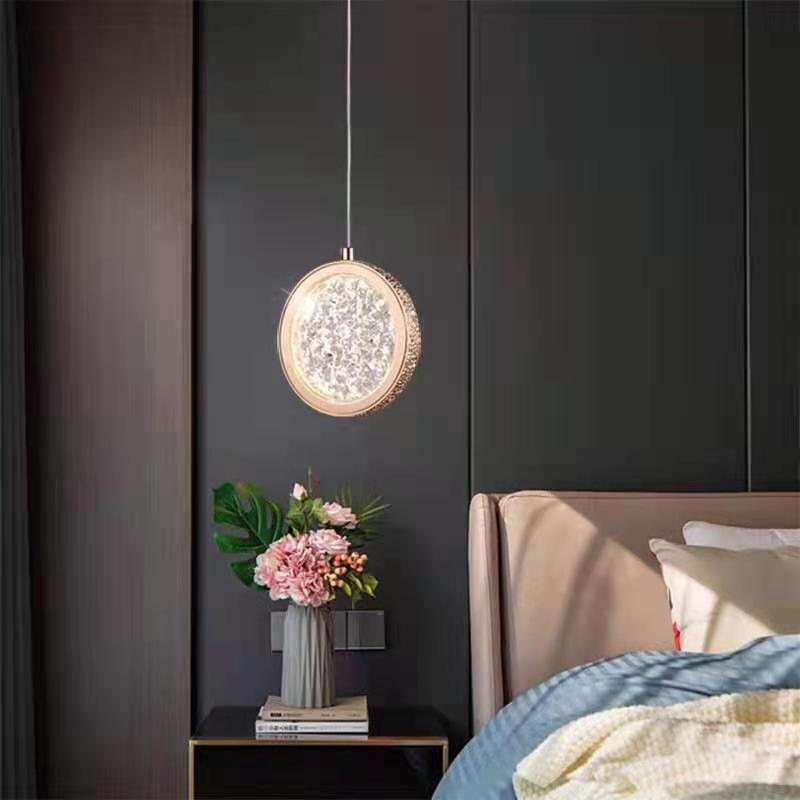 LED Modern pendant light Nordic gold crystal chandeliers indoor lighting home decor stair living room bedroom bedside decoration