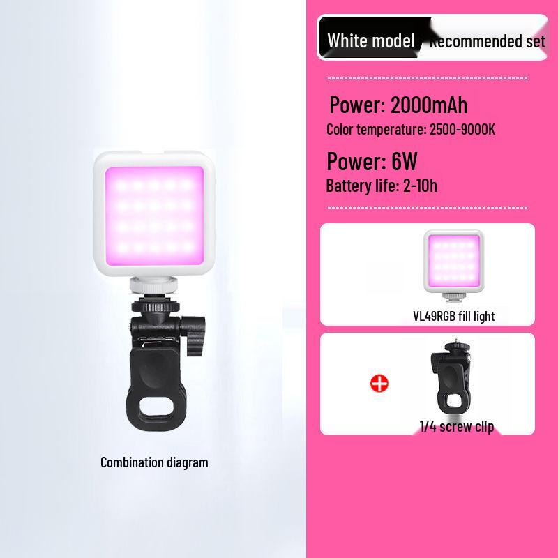 2025 VL49RGB Mini Pocket Full Color Fill Light for Mobile Photography