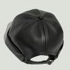 Leather Brimless Round Landlord Hat Solid Color Trendy Cap New Melon Skin Hat  Unisex