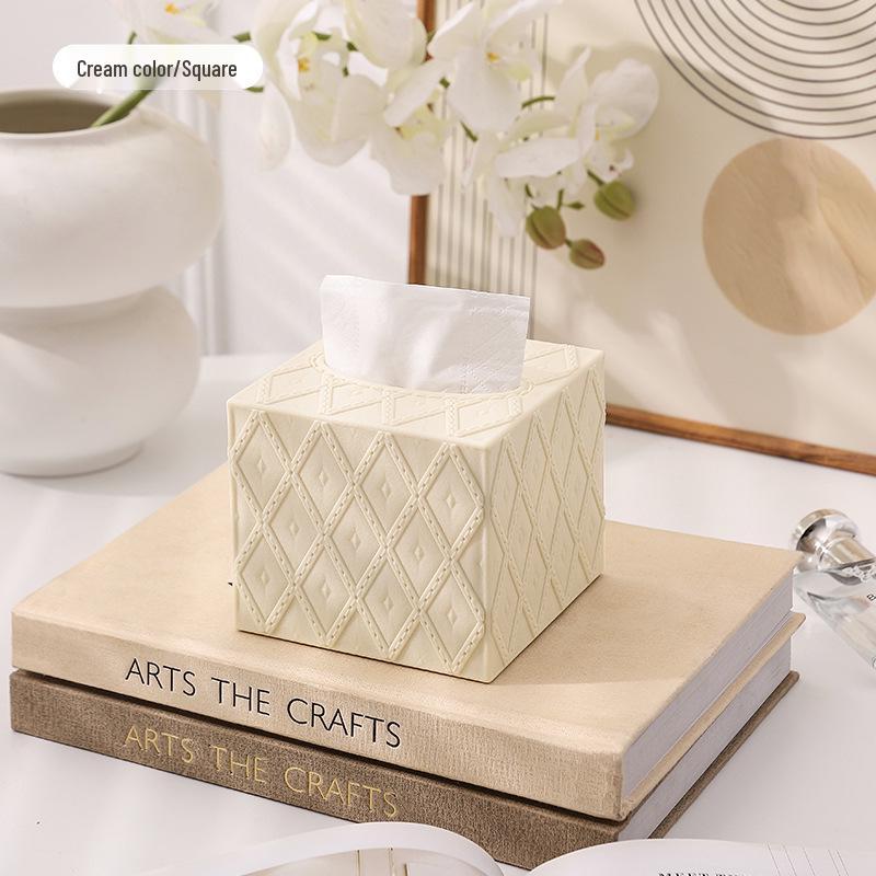 Luxury High-Capacity Tissue Storage Box for Home Use
