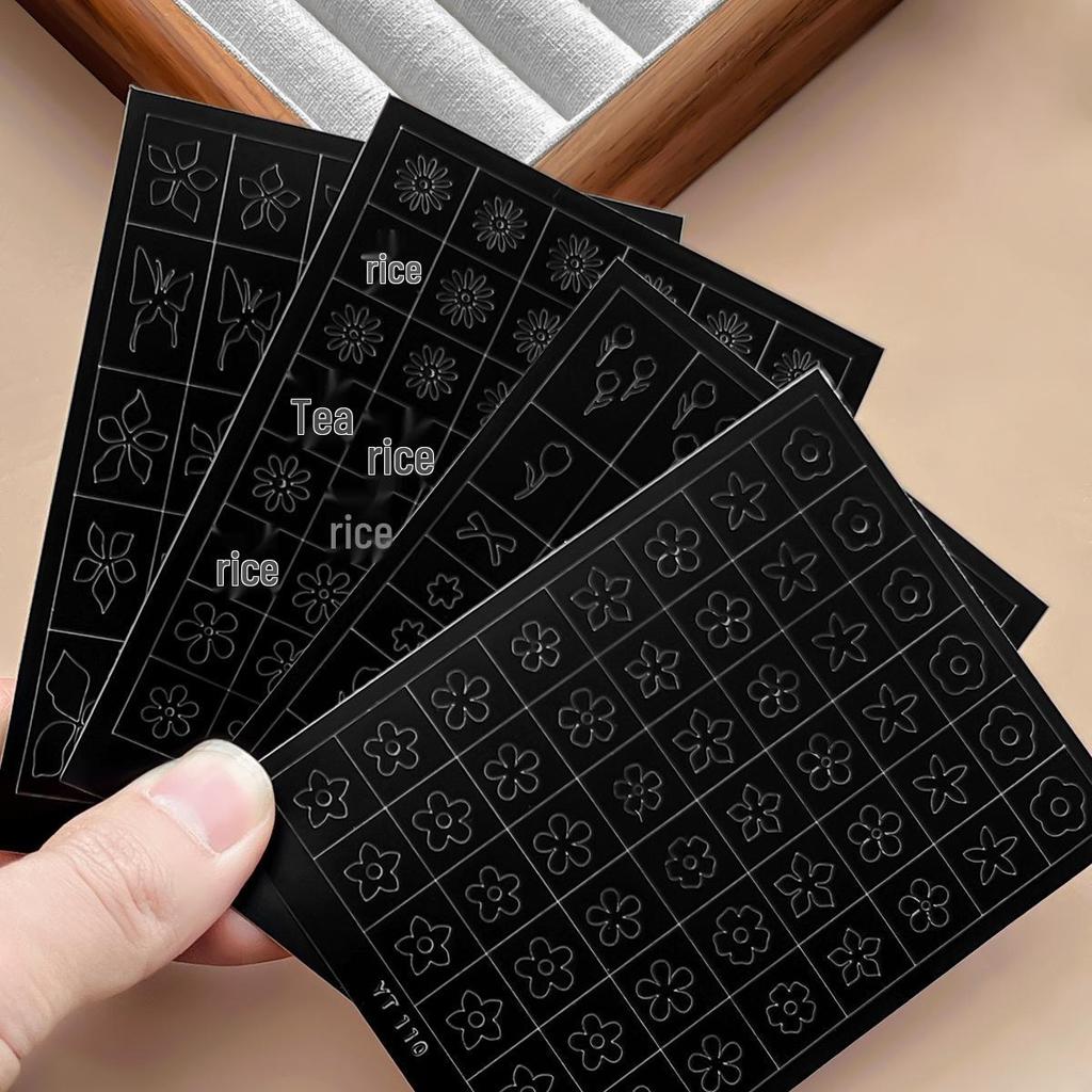 Floral & Clover Nail Art Spray Stickers - Wearable Hollow Printing Templates