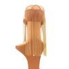 Exaggerated Long Tassel Aluminum Chain Headpiece with Pearl Pendant for Women