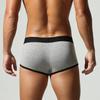 Men's Low Waist Solid Color Boxer Briefs Breathable Sexy Pouch Underwear Male Trunks Panties U-Convex Pouch Underwear