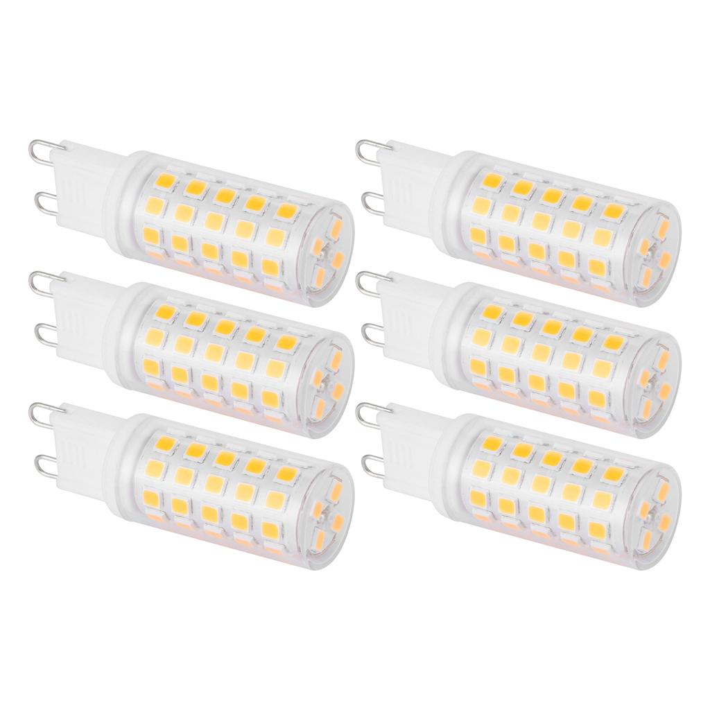 10 stk G9 Sokkel LED Lyspære 4W 54LED BiPin Pære for Lysekrone Vegglampe AC100265V Varmhvit