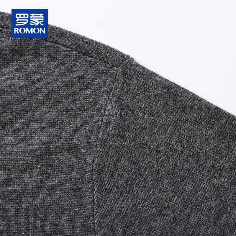 ROMON Men's 100% Pure Wool Thickened Cardigan