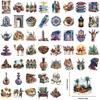 50Pcs Transparent Cartoon Arabian Theme Pet Stickers Waterproof For Journal Guitar Notebook Sticker Story Store