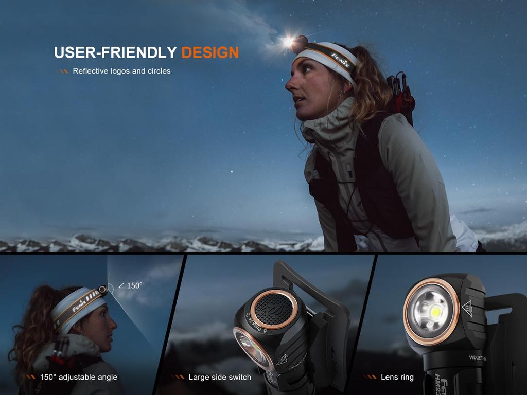 Fenix HM23 Max 300 AA Battery IP68 Dustproof and Perfect for Night and Camping V2.0 Headlamp, Lumens, Operated, Waterproof, Work, Hiking,