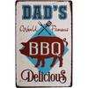 Metal Aluminum Signs BBQ Party Zone Wall Decoration Plaque Vintage Art Poster Iron Painting for Man Cave Home Cafe Garden Club