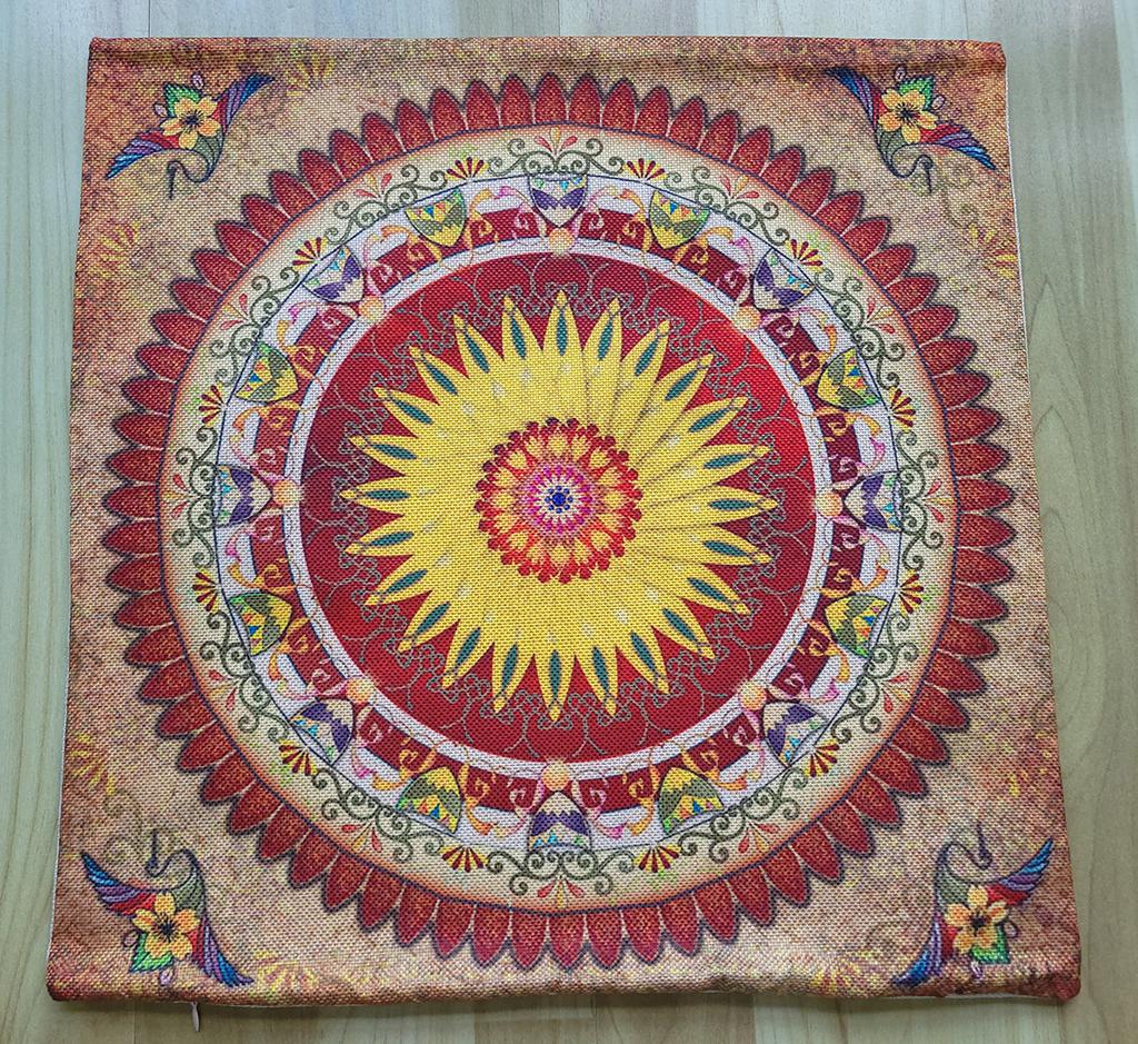 Special Sale Mandala Motif Bohemian Mediterranean Floral Plant Pattern Linen Home Decoration Pillow Case Sofa Cushion Cover Case