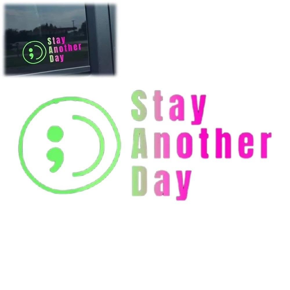 Glossy Finish SAD Stay Another Day Self Adhesive Reminder Stickers Car Decals  Vehicle Accessories