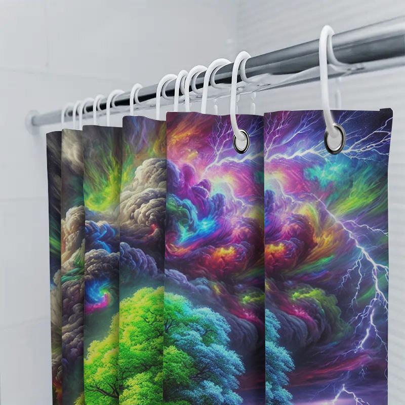 Stunning Tiger Print Shower Curtain High-Quality Fabric with Anti-Bacterial Coating for Bathroom Decor Perfect Gift Idea