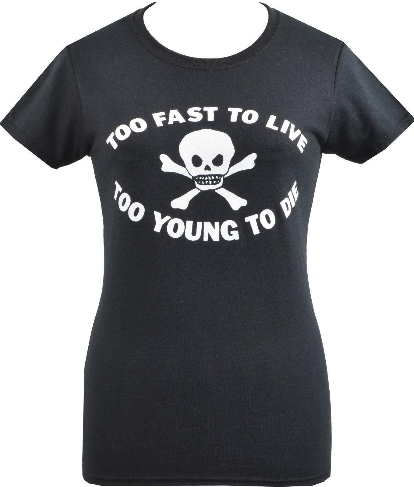 Womens SEDITIONARIES Punk T-Shirt Too Fast to Live 1977 XS-5XL L