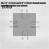 Drywall Installation Hardware 10Pcs Repair Clips with 20 Screws, Fastener Clip Fits 1/2" Hole 5/8" Panels, Stainless Steel for DIY Damaged Walls
