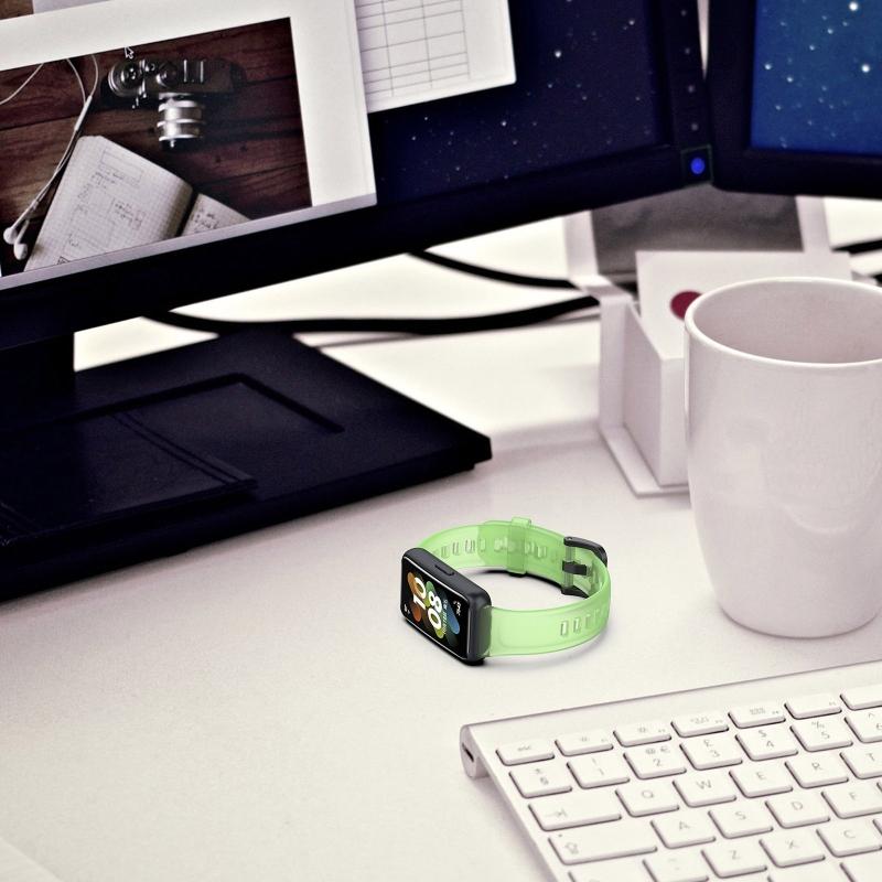Schnellverschluss Smartband Ersatzband Durchscheinendes Silikon Armband Armreif für Huaweiband 7 Weiches Armband 1 Stück