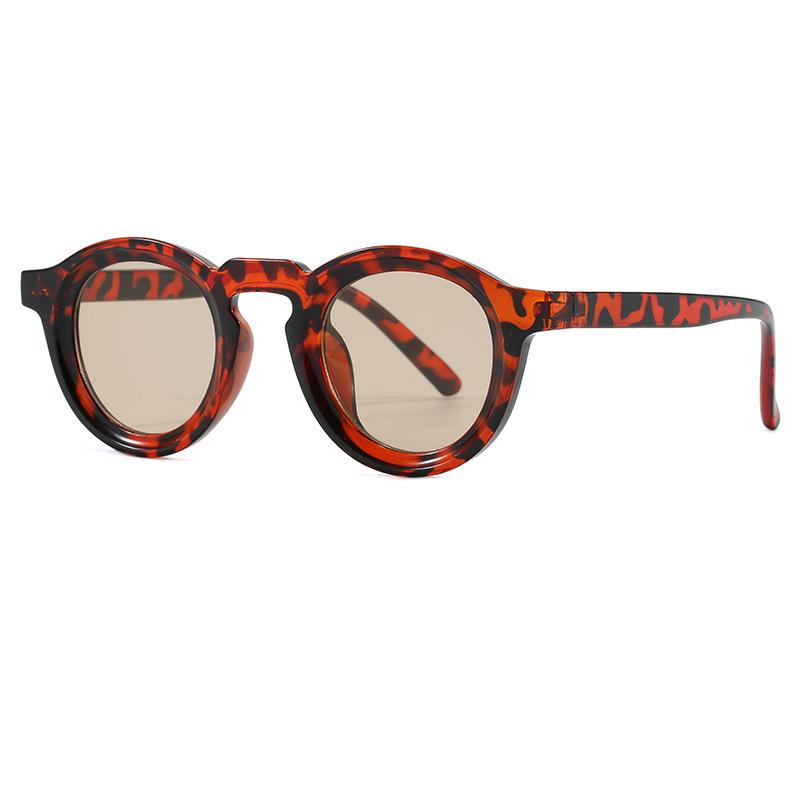 Retro Round Small Frame Glasses: High-End Unisex Sunglasses with UV Protection, Fashionable Trend.