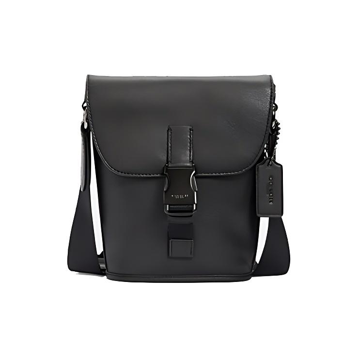 

Coach Track 16 Flap Mini Shoulder Crossbody Bag Men Bags Black C3135-QBBK Basic Set (Bag+Dust Bag)