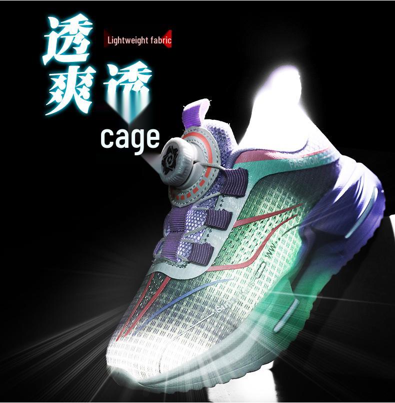 Autumn 2025 Mesh Breathable Boys' Sports Shoes - Casual, Non-slip, Trendy Running Sneakers for Kids.