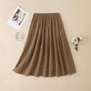 ZANZEA Women Casual Elastic Waist Loose Grid Print Long Skirts