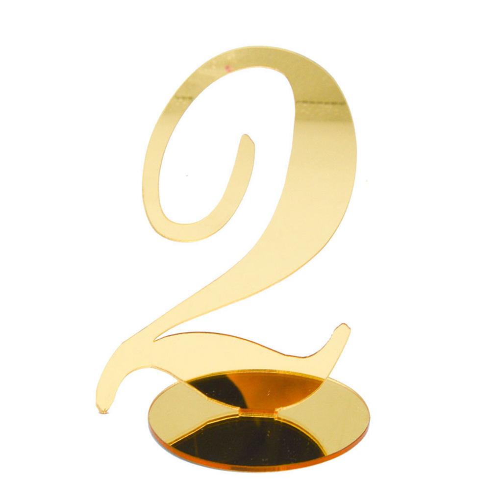 10pcs 0-9 Numbers Acrylic Signs Wedding Table Number Wedding Engagement Seat Numbers Sign with Base Decoration