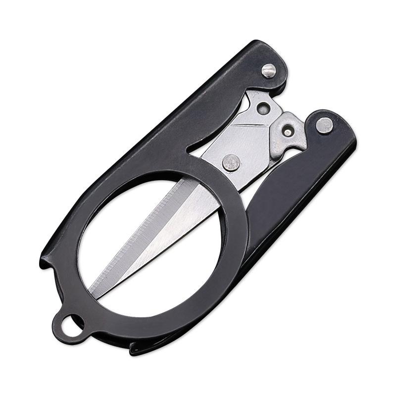 Fishing Shears Stainless Steel Folding Portable Travel Household Mini Scissors Fishing Small Eyebrow Scissors Foldable Thread Clipper