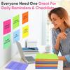 (12 Pack) Lined Sticky Notes 4x6 Inch, 12 Bright Colors - Sticky Note with Lines, Strong Adhesive & No Residue - Large Sticky Notes Thick Paper, for