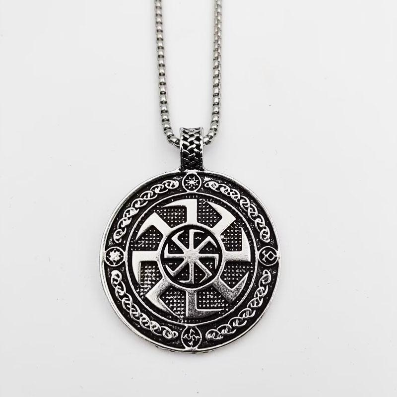 Retro Slavic Kolovrat Pendant World Tree Of Life Yggdrasi Amulet Talisman Jewelry Necklace