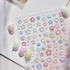 5D Candy Nail Decals Macaron Tone Solid Hollow Star Line Polka Dot Gradient Pentagram Self-adhesive Nail Stickers Daily