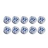 5/ 10Pcs 14mm Aluminium Remote Control Car Key Emblem Stickers Badge For VW Golf 5 7 Passat B5 B6 Polo GTI Scirocco Jetta Beetle