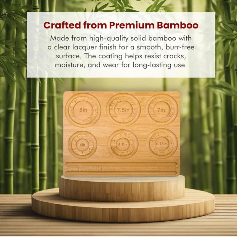 Bamboo Bead Board for Jewelry Making – Natural Bamboo Bracelet & Necklace Design Organizer with Grooved Sizes