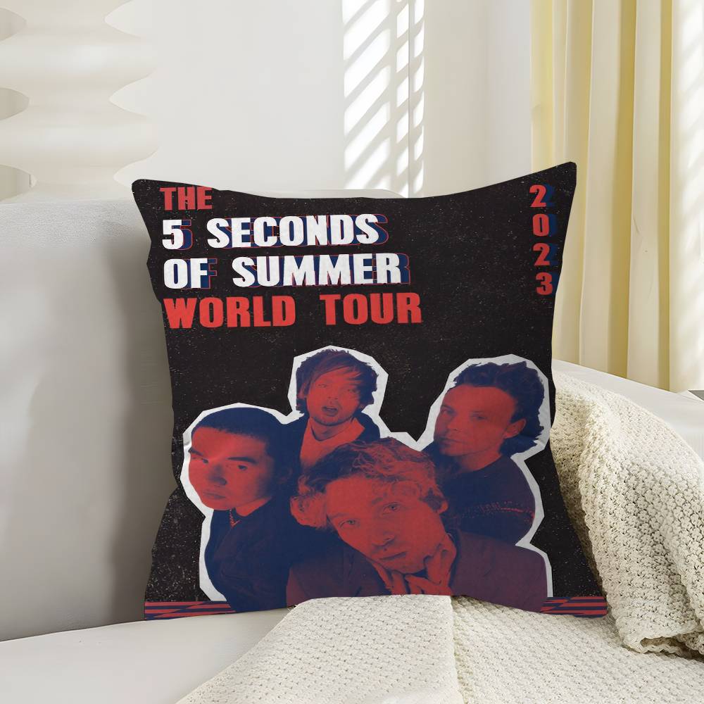 SSeconds of SSummer Band Cushion Cover Car Throw Pillow Case For Sofa Car Christmas Gift xcm xcm