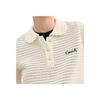 Coach SS25 Sommer Kurz Baumwollstrick Poloshirt Damen Oberteile Beige CAU12-CRM