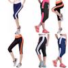 Stylish Women's High Waist Colorblock Yoga Pants With Convenient Side Pockets For Active Lifestyle