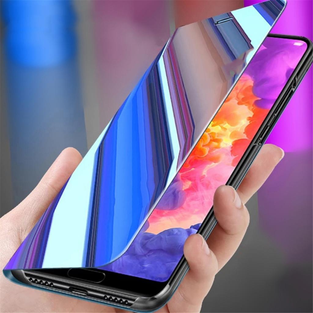 Mirror Plating Protective Stand PU Leather Case Cover for , gold