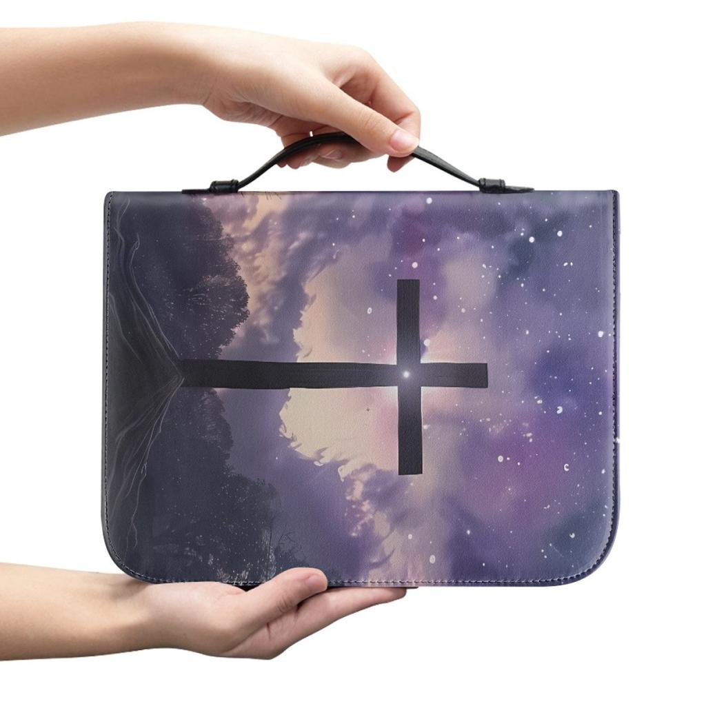 Sunflower Printing Portable Storage Pu Material Book Case Portable Book Bag