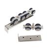 2Pcs Sliding Door Roller Pulley Set 4Wheels 8Wheels Adjustable Rail Track Easy Installation for Room Door